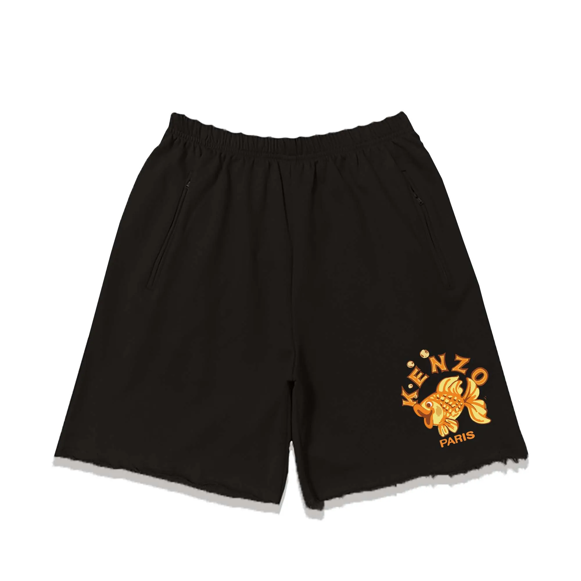 KENZO 24 New Year Limited Lucky Fish Logo Shorts Color: Black Size: S M L XL Three Standards Style Number: DK 03
